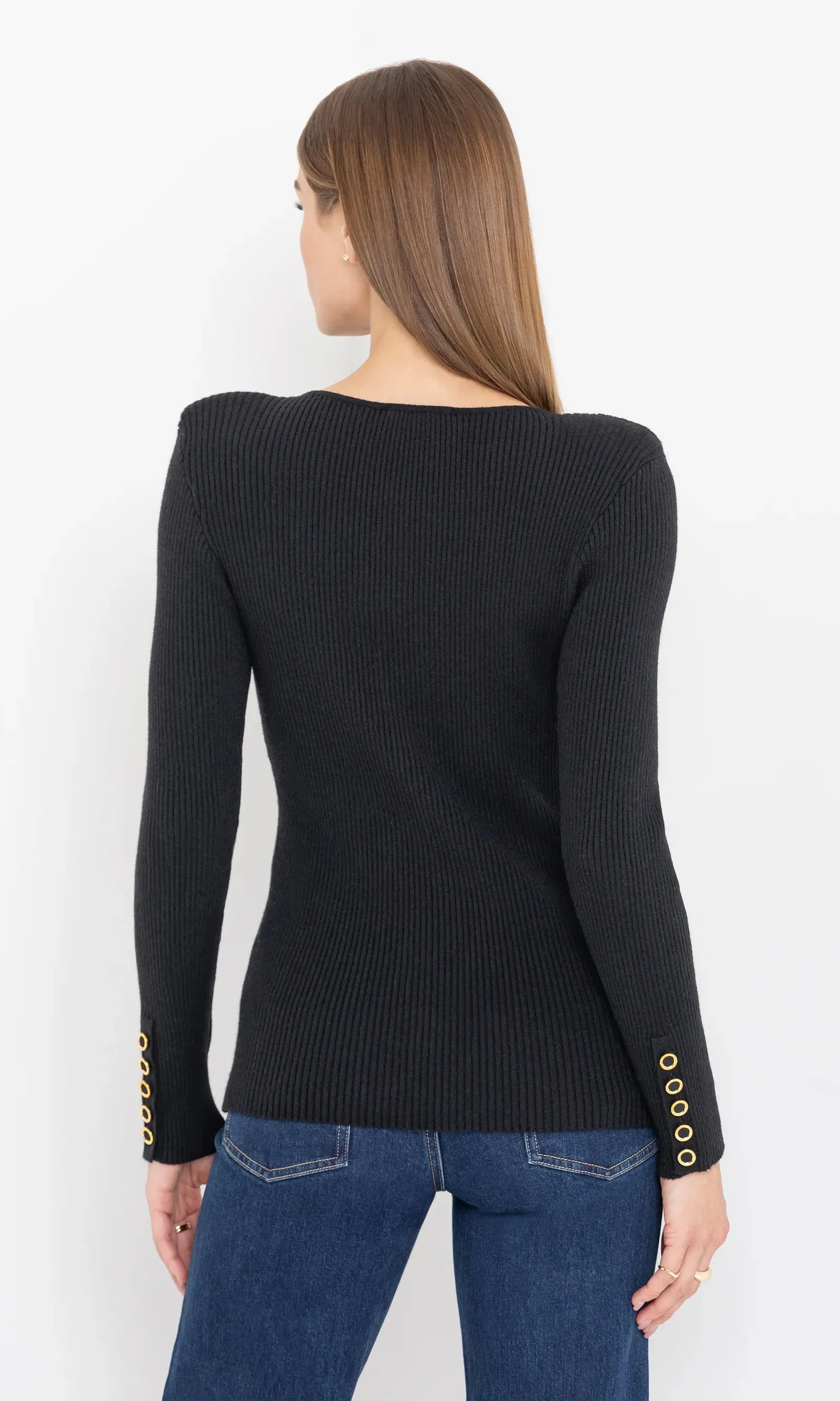 Generation Love - Cherish Rib Cardigan - Black sold by Jessie Boutique product image thumbnail 3