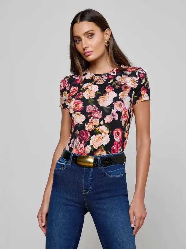 L'agence - Ressi Fitted Tee - Multi Cluster Floral sold by Jessie Boutique