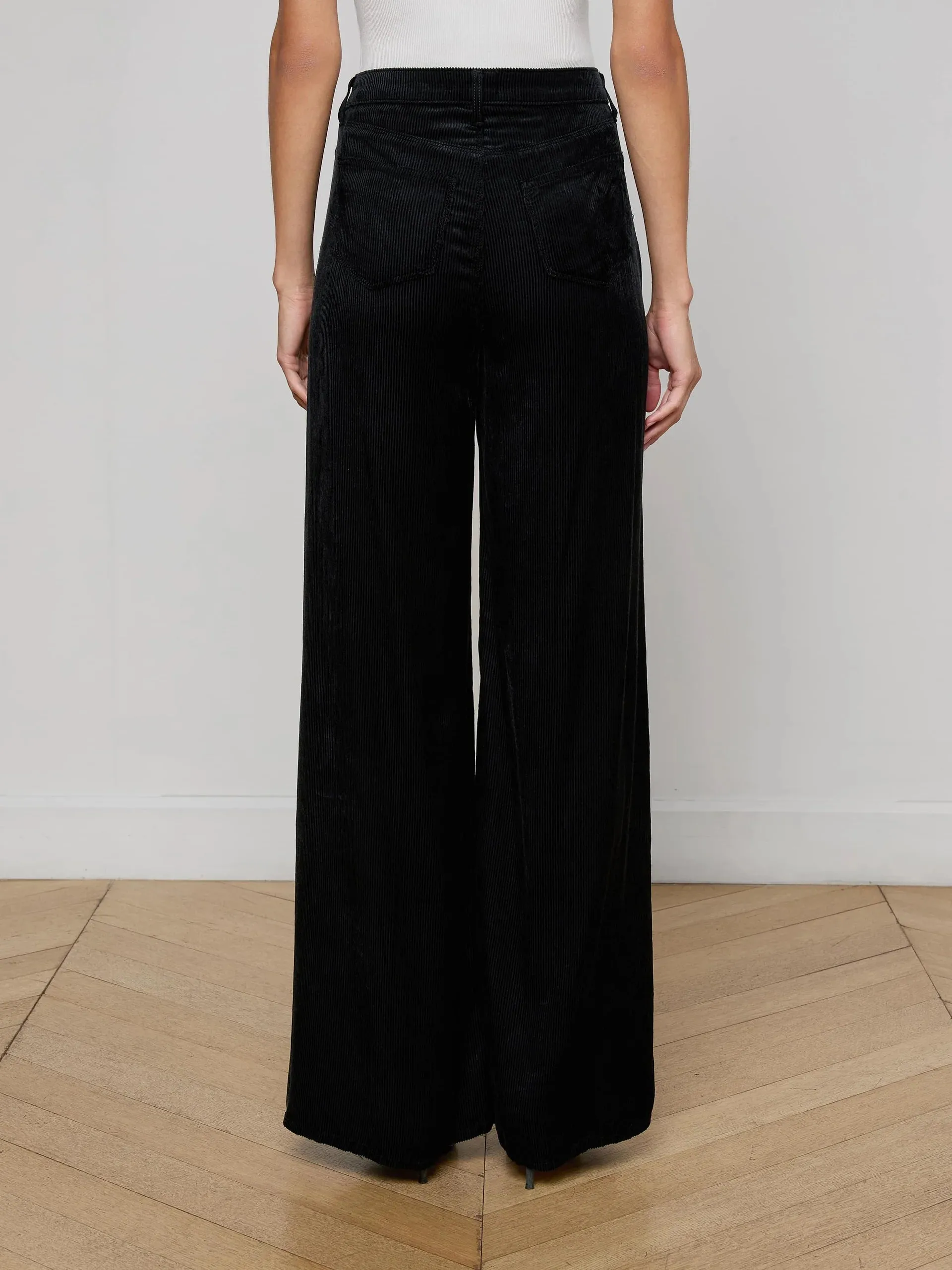 L'agence - Quincy Wide-Leg Corduroy Jean - Black sold by Jessie Boutique product image thumbnail 4