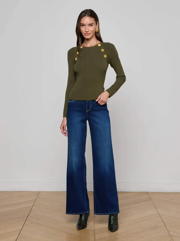 L'agence - Alicent Wide-Leg Jean - Sterling sold by Jessie Boutique