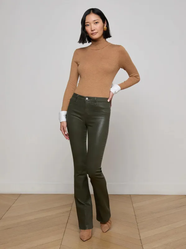 L'agence - Ruth Straight-Leg Jean - Deep Olive Coated sold by Jessie Boutique