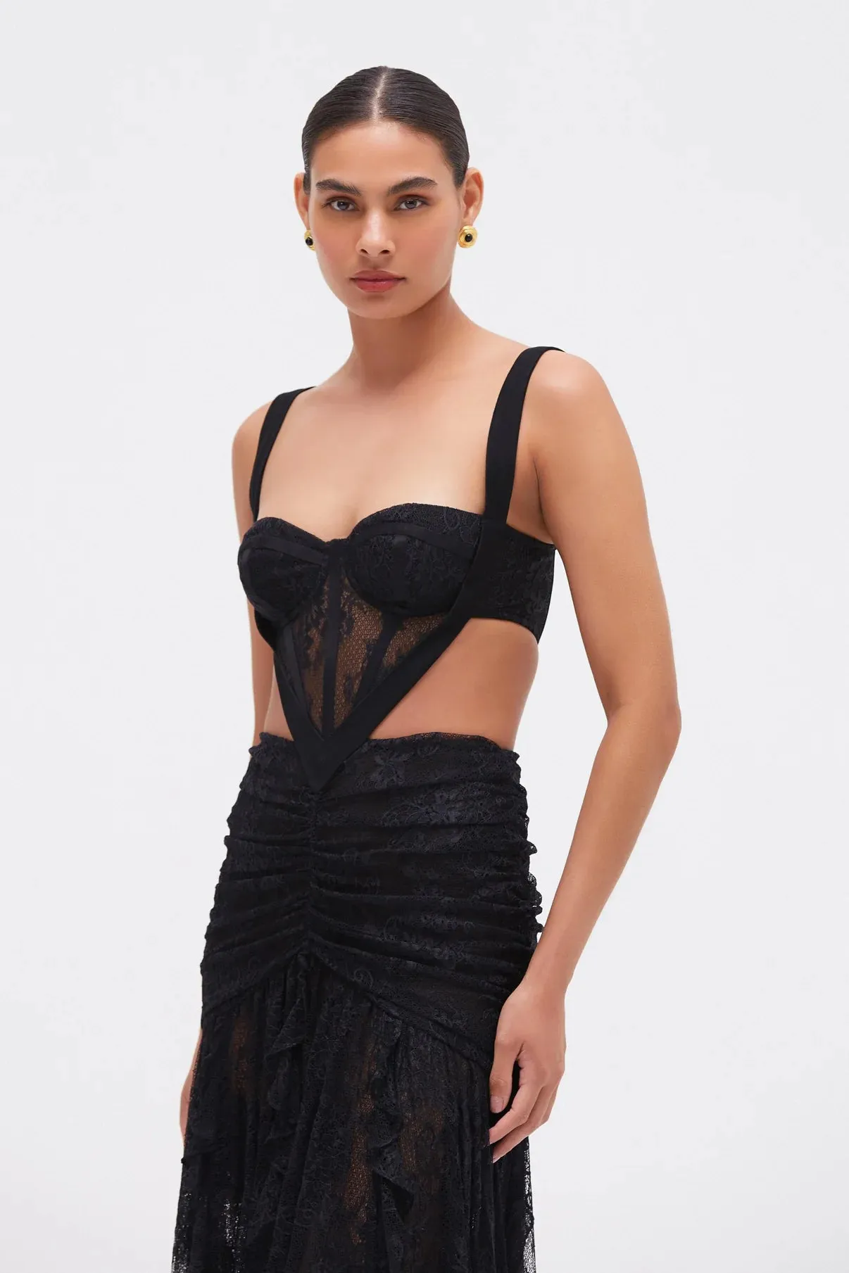Patbo - Laila Lace Cut Out Gown - Black sold by Jessie Boutique product image thumbnail 2