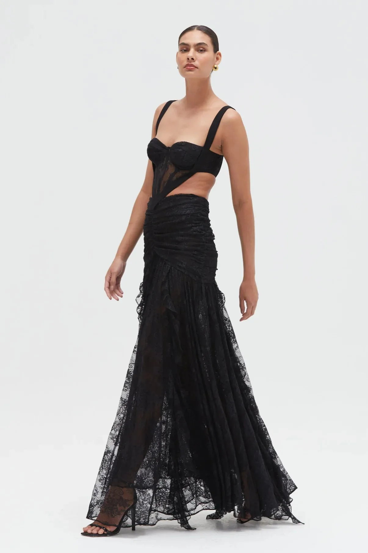Patbo - Laila Lace Cut Out Gown - Black sold by Jessie Boutique product image thumbnail 3