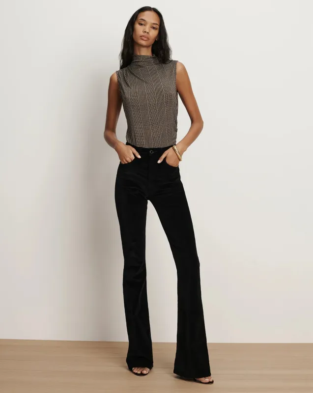 Veronica Beard - Beverly Velvet Skinny-Flare Pant - Black sold by Jessie Boutique