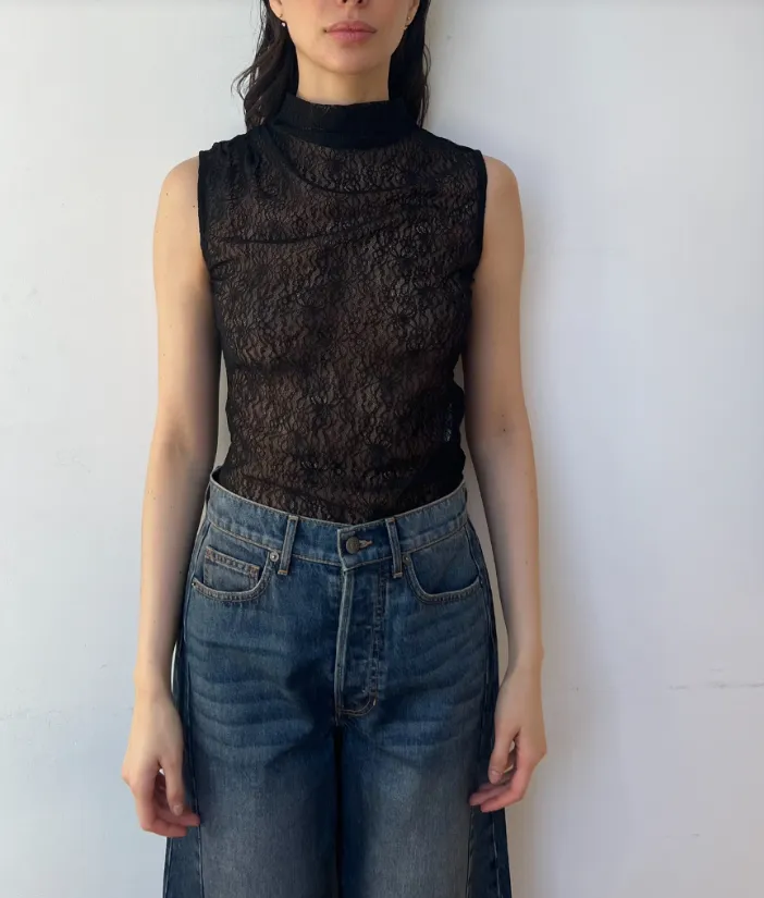 Veronica Beard - Mylie Lace Tank Top - Black sold by Jessie Boutique