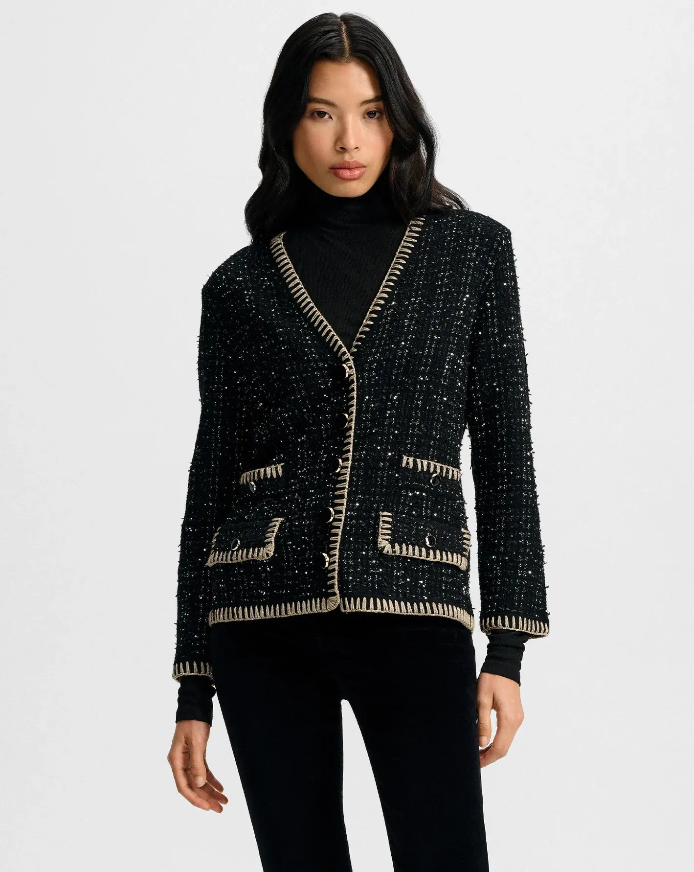 Veronica Beard - Ceriani Tweed Jacket - Black sold by Jessie Boutique