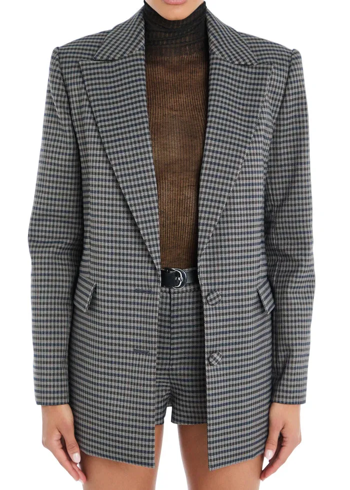 SER.O.YA - Walter Blazer - Charcoal Houndstooth sold by Jessie Boutique