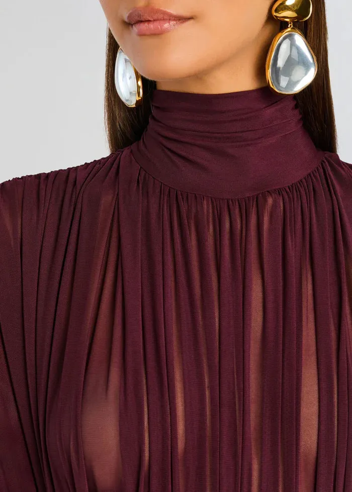 SER.O.YA - Giulia Bodysuit - Merlot sold by Jessie Boutique product image thumbnail 2