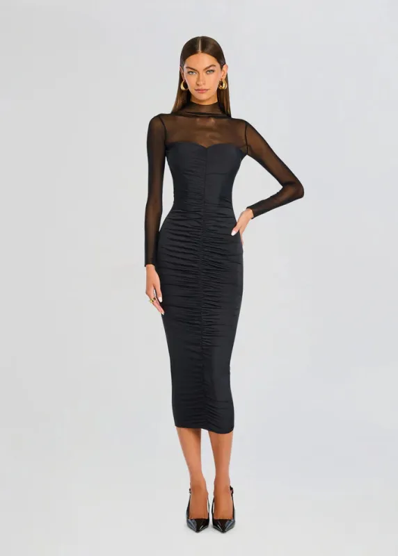 SER.O.YA - Emilyn Midi Dress - Black sold by Jessie Boutique