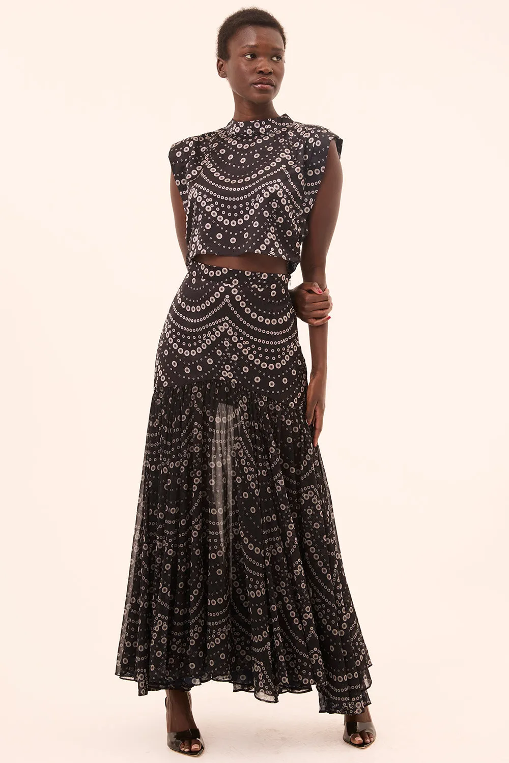 Misa - Yara Skirt - Stranded Pearls sold by Jessie Boutique