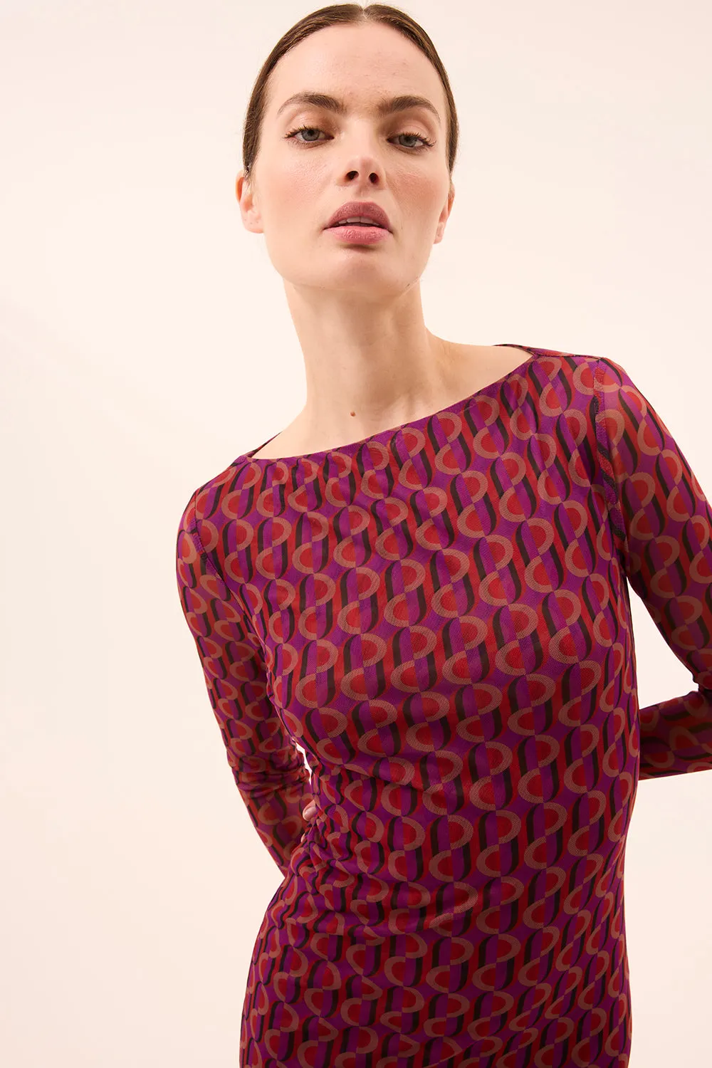 Misa - Vivian Dress - Geo Sixty Mesh sold by Jessie Boutique product image thumbnail 4