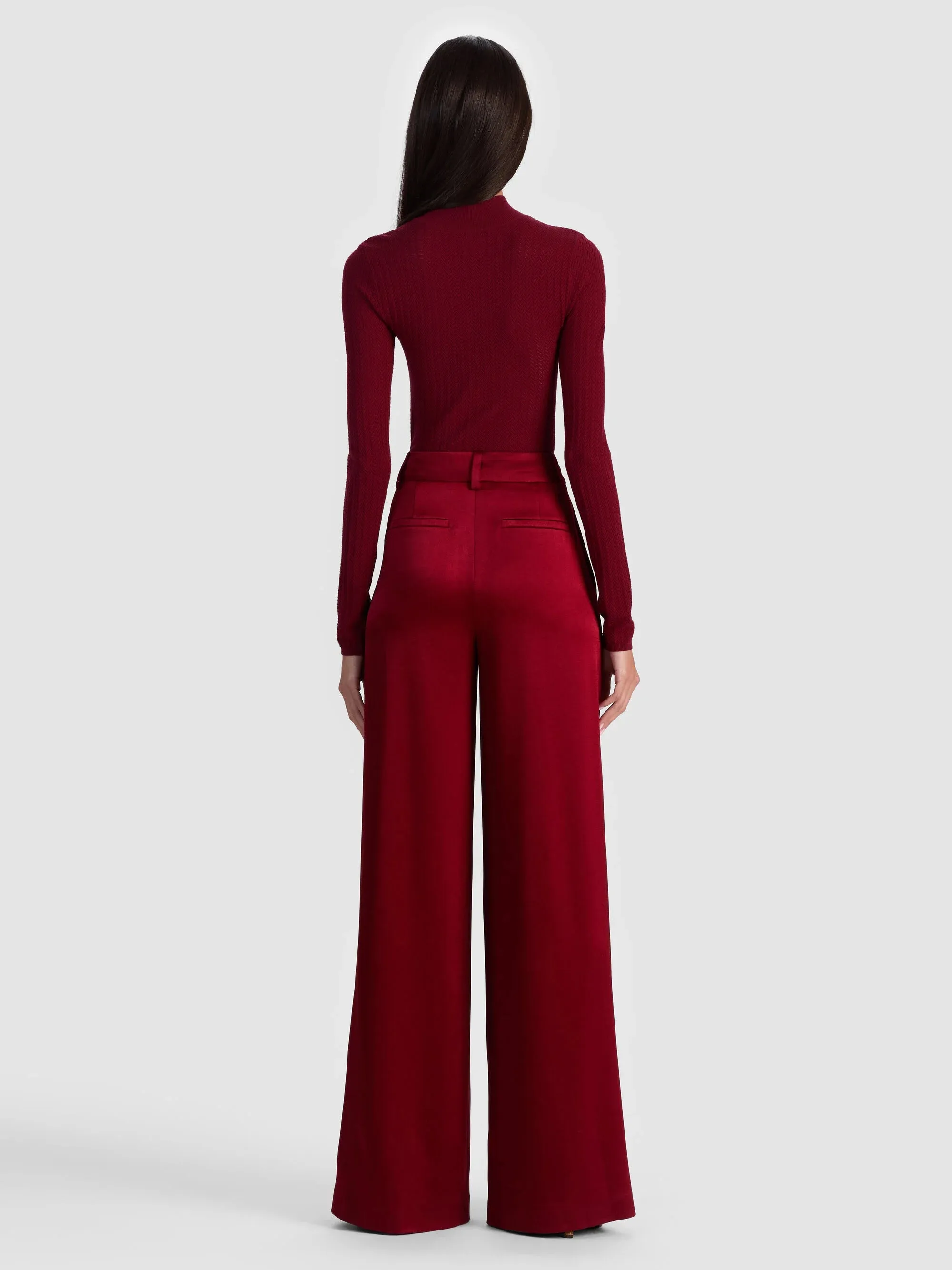 Alice + Olivia - Kennedy Trouser - Oxblood sold by Jessie Boutique product image thumbnail 4