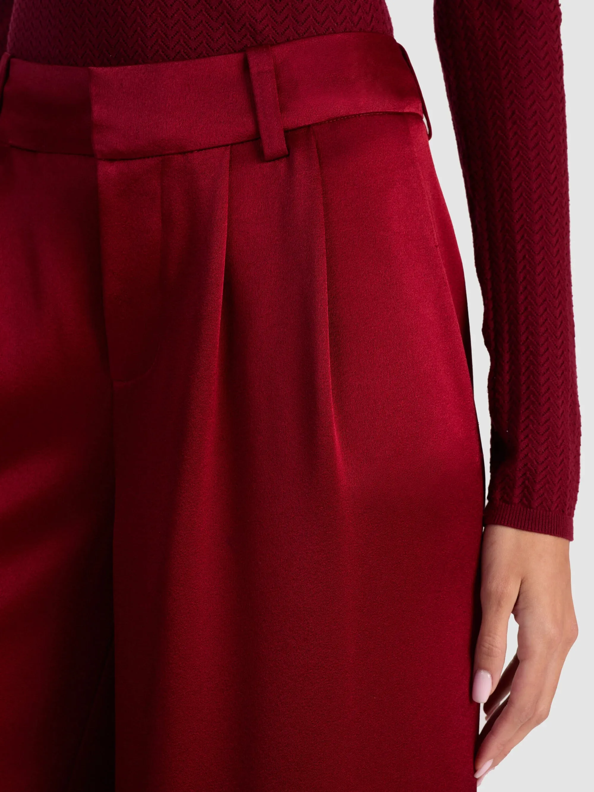 Alice + Olivia - Kennedy Trouser - Oxblood sold by Jessie Boutique product image thumbnail 5