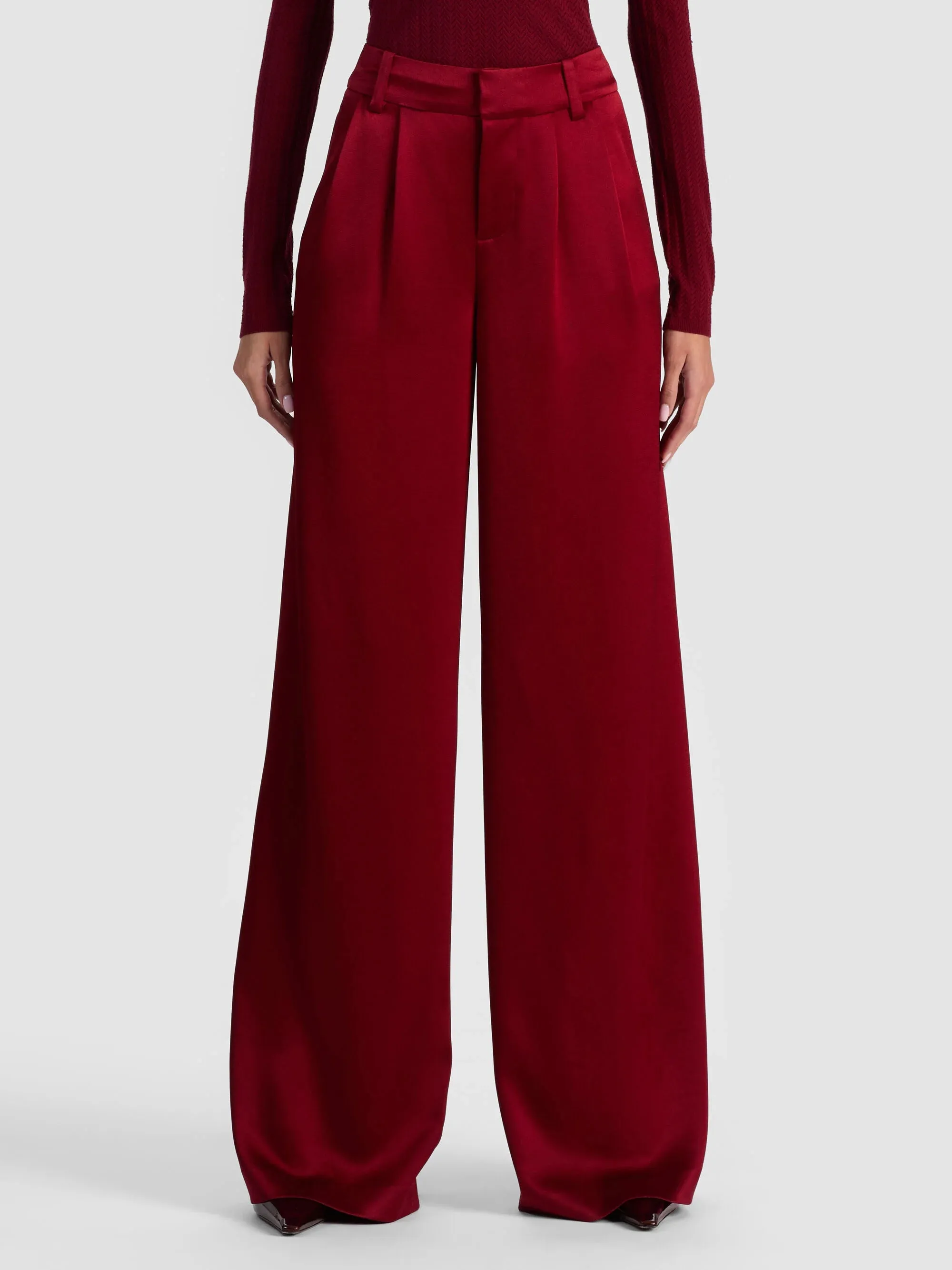 Alice + Olivia - Kennedy Trouser - Oxblood sold by Jessie Boutique product image thumbnail 2