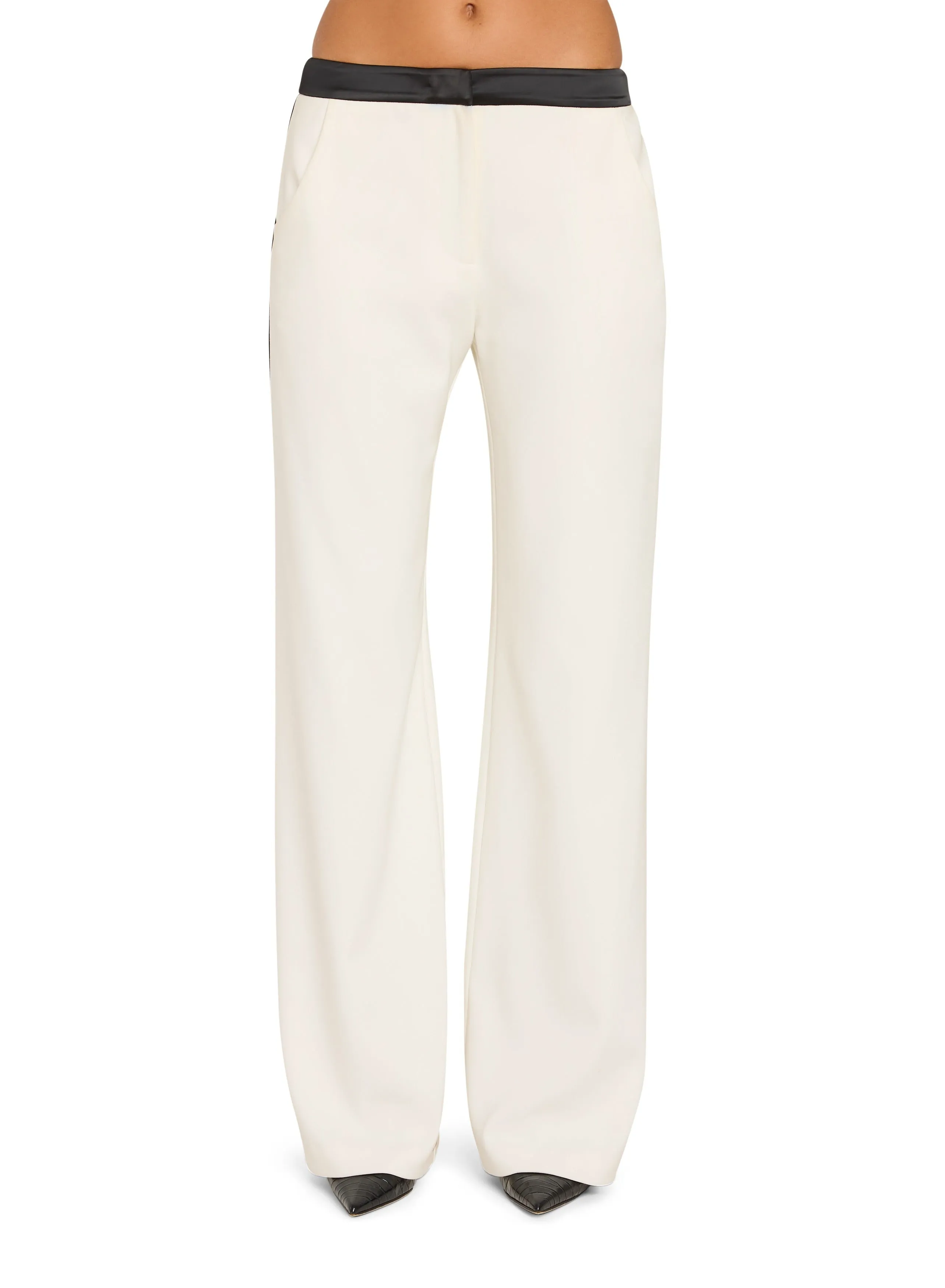 Amanda Uprichard - Caviar Pants - Ivory/Black sold by Jessie Boutique