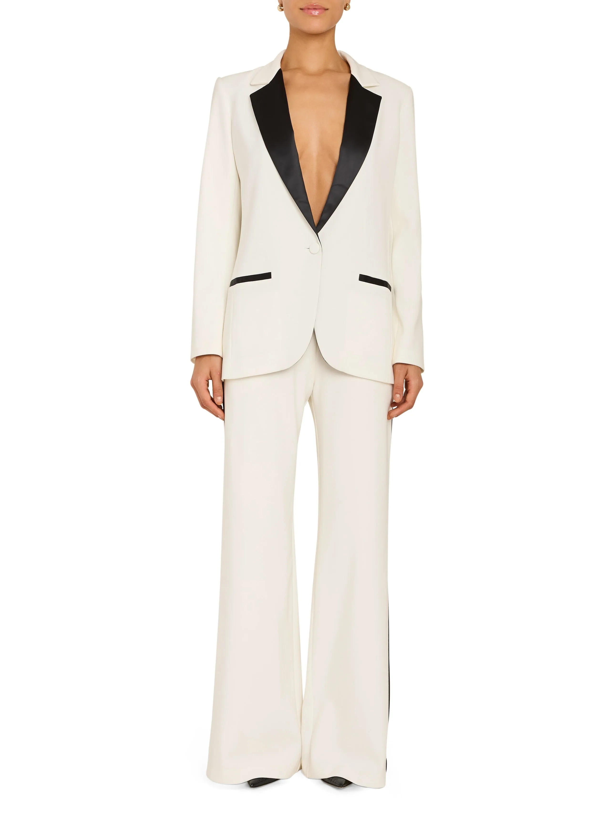 Amanda Uprichard - Caviar Pants - Ivory/Black sold by Jessie Boutique product image thumbnail 2