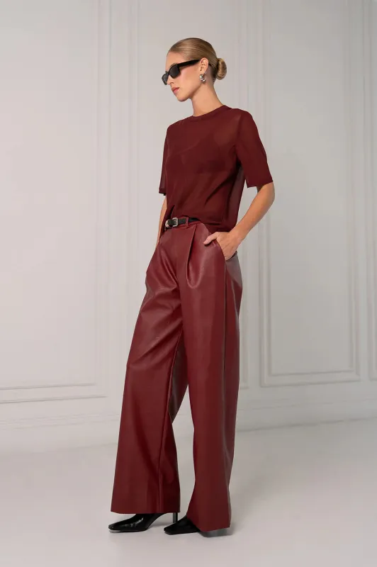 Parentezi - Naomi Tee - Burgundy sold by Jessie Boutique