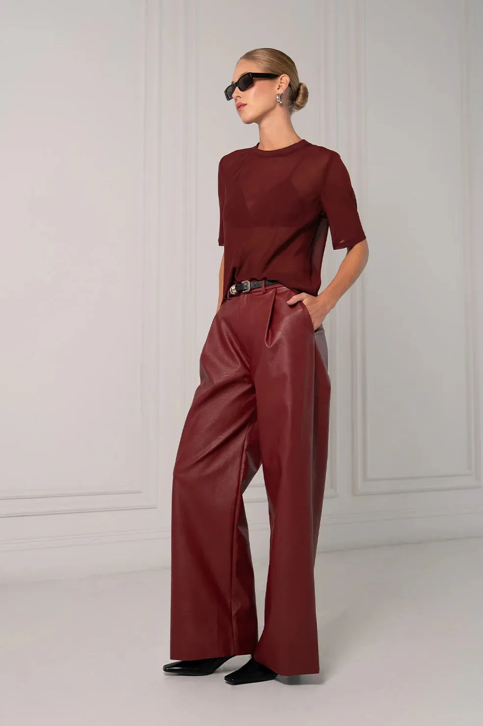 Parentezi - Naomi Tee - Burgundy sold by Jessie Boutique product image thumbnail 3