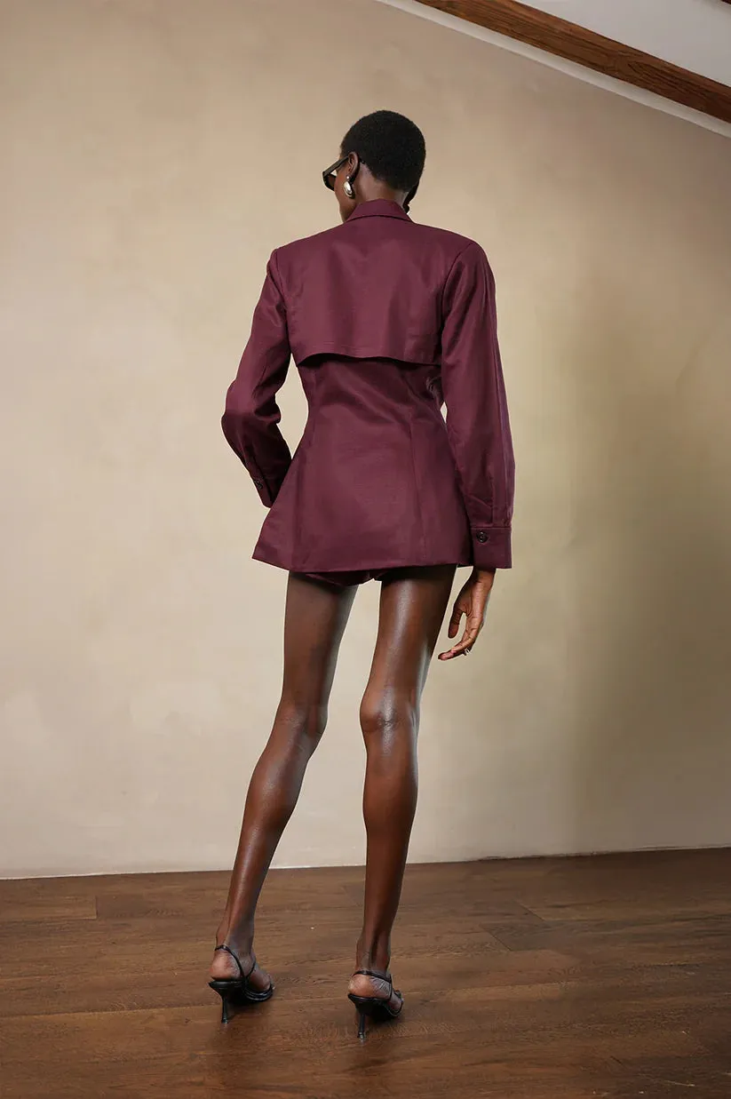 Parentezi - Brielle Shorts - Plum sold by Jessie Boutique product image thumbnail 3