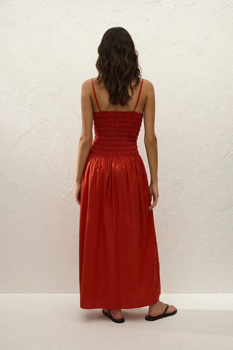 Faithfull The Brand - Araceli Maxi Dress - Dusty Tomato sold by Jessie Boutique product image thumbnail 3