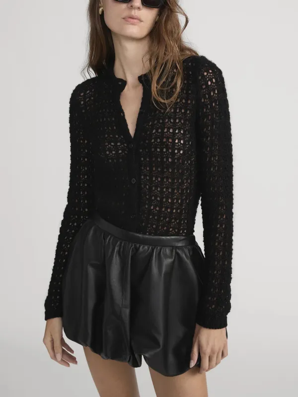 Frame - The Open Knit Cardi - Black sold by Jessie Boutique