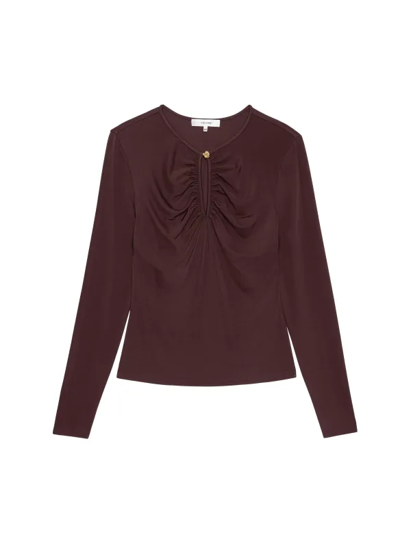 Frame - The Keyhole Top - Cabernet sold by Jessie Boutique