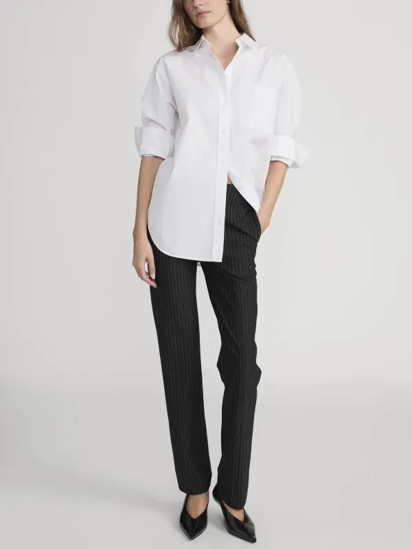 Frame - The Sleek Trouser - Black Pinstripe sold by Jessie Boutique