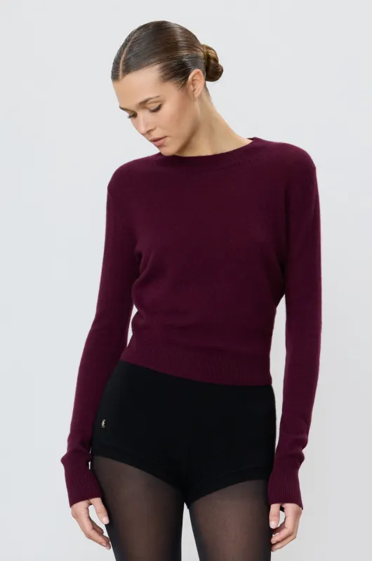 Eterne - Francis Sweater - Oxblood sold by Jessie Boutique