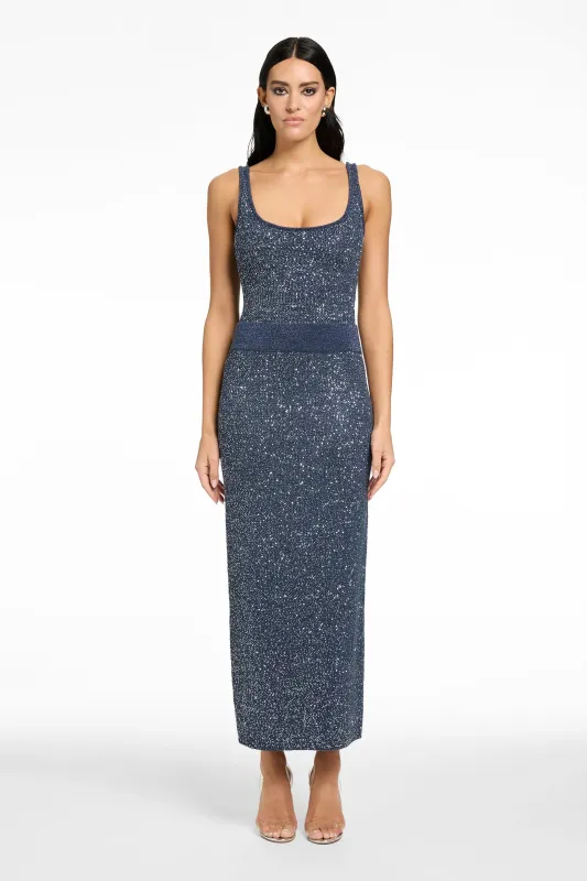 Toccin - Alisha Midi Skirt - Outerspace sold by Jessie Boutique