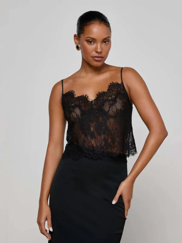 L'agence - Caylee Lace Camisole - Black sold by Jessie Boutique