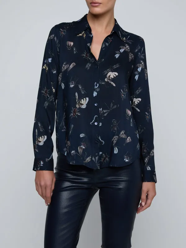L'agence - Holly Blouse - Midnight Multi sold by Jessie Boutique