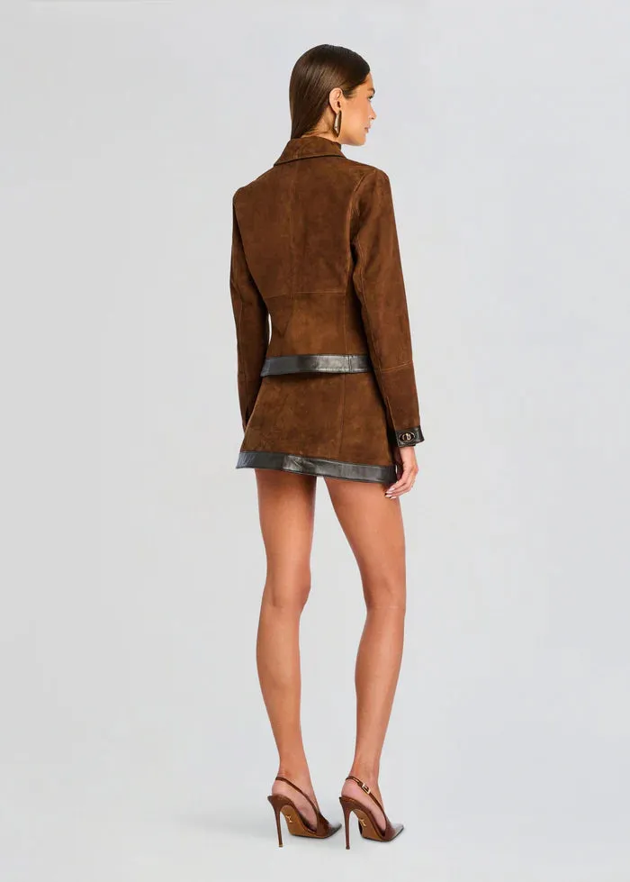Retrofete - Lisbeth Suede Leather Skirt - Chocolate/Tobacco sold by Jessie Boutique product image thumbnail 3