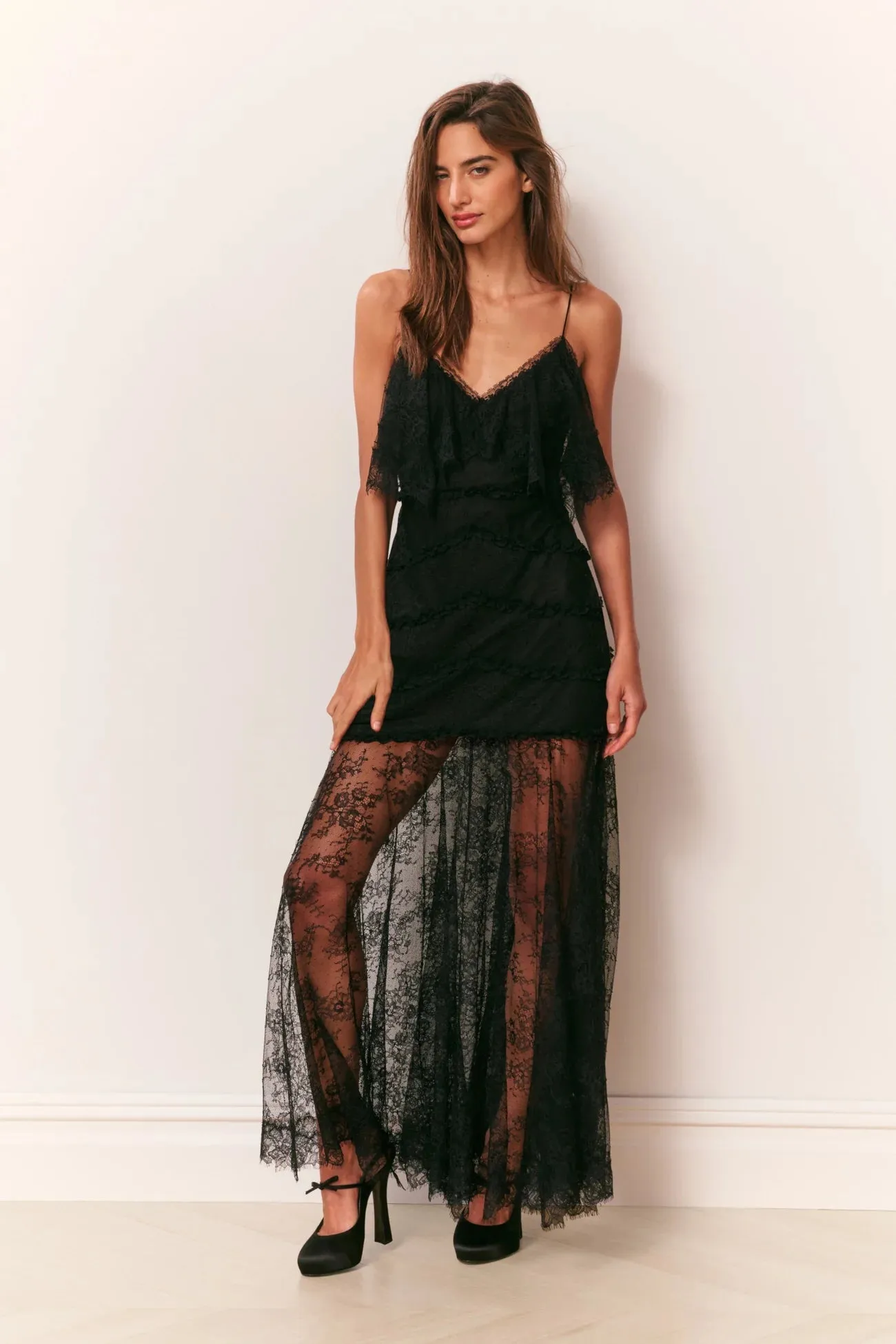 Loveshackfancy - Sandy Lace Maxi Dress - Black sold by Jessie Boutique