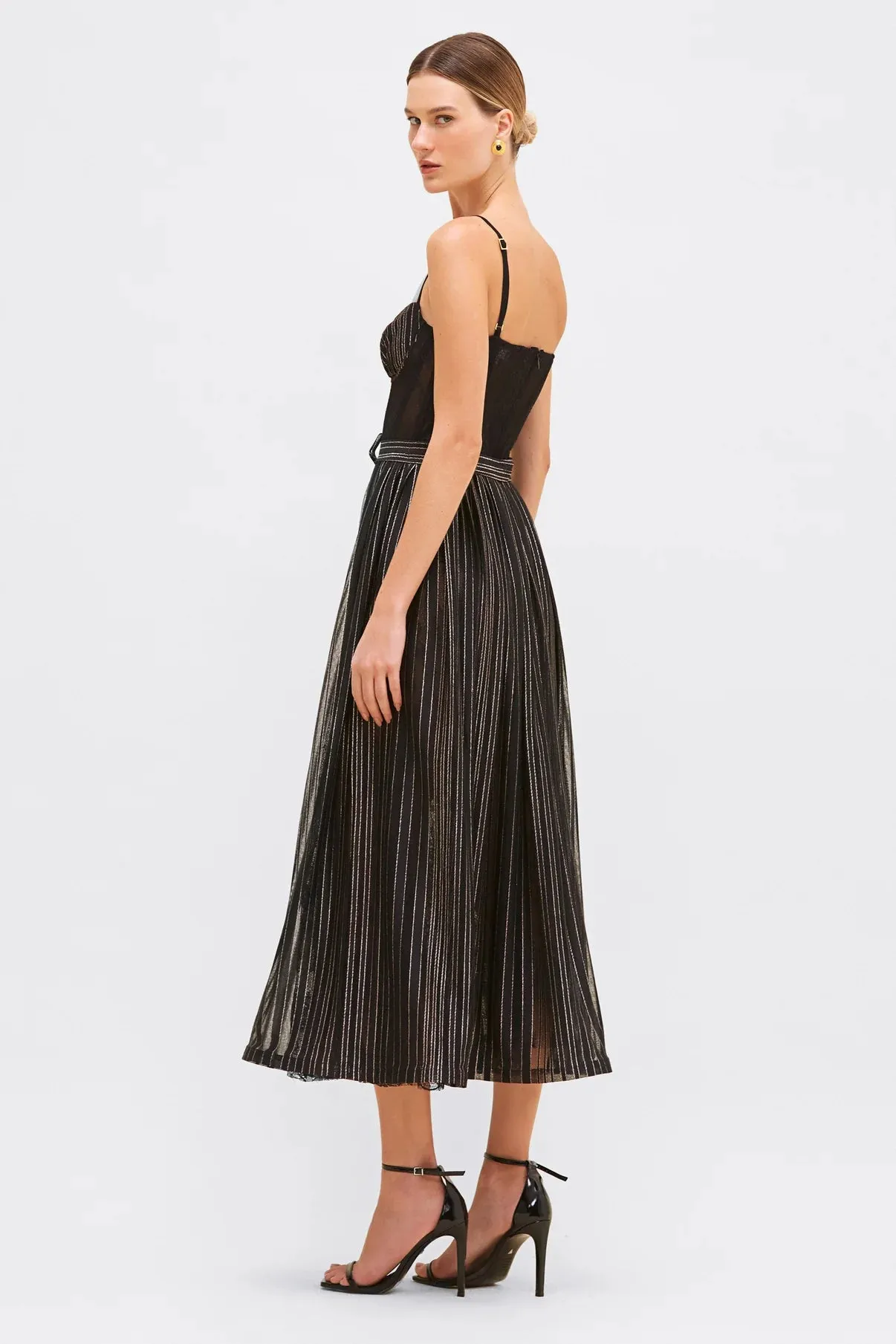 Patbo - Prism Lurex Midi Dress - Black sold by Jessie Boutique product image thumbnail 3