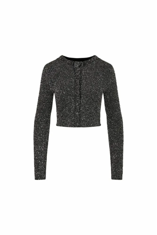 Loveshackfancy - Ferra Sequin Stretch Knit Cardigan - Multiple Colors sold by Jessie Boutique product image thumbnail 5