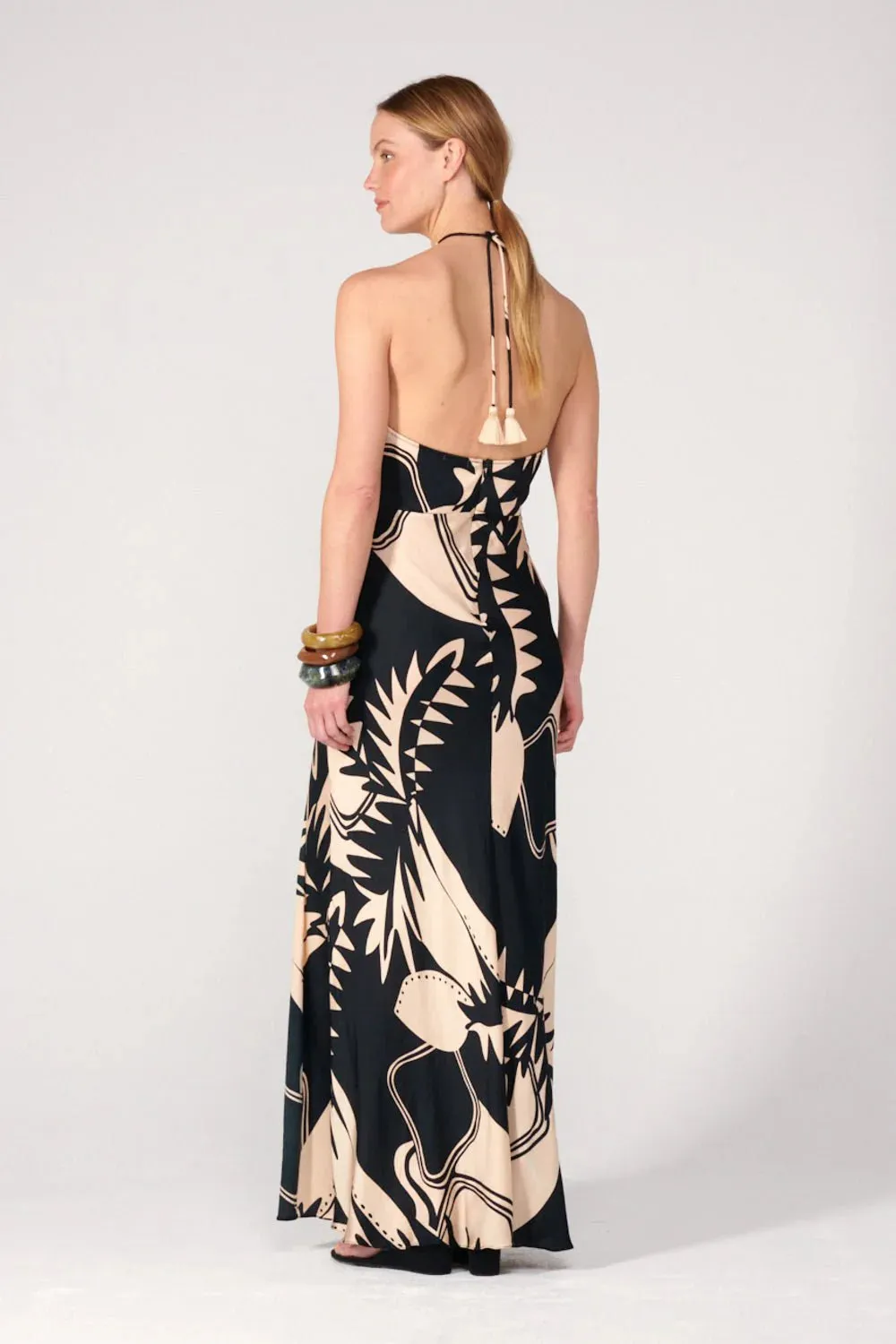 Poupette St Barth - Long Dress Stella - Black Oasis sold by Jessie Boutique product image thumbnail 4