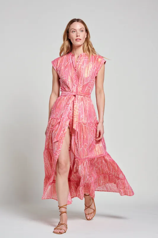 Poupette St Barth - Long Dress Kora - Pink Akoya sold by Jessie Boutique