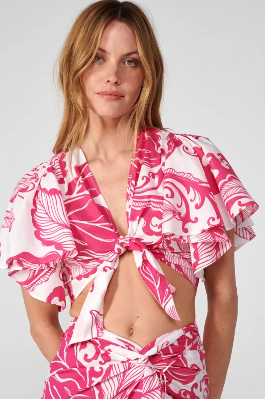 Poupette St Barth - Top Rose - Pink Reef Wave sold by Jessie Boutique