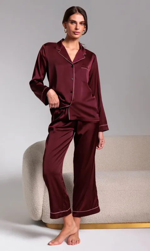 Generation Love - Elina Pajama Set - Malbec/Pink sold by Jessie Boutique