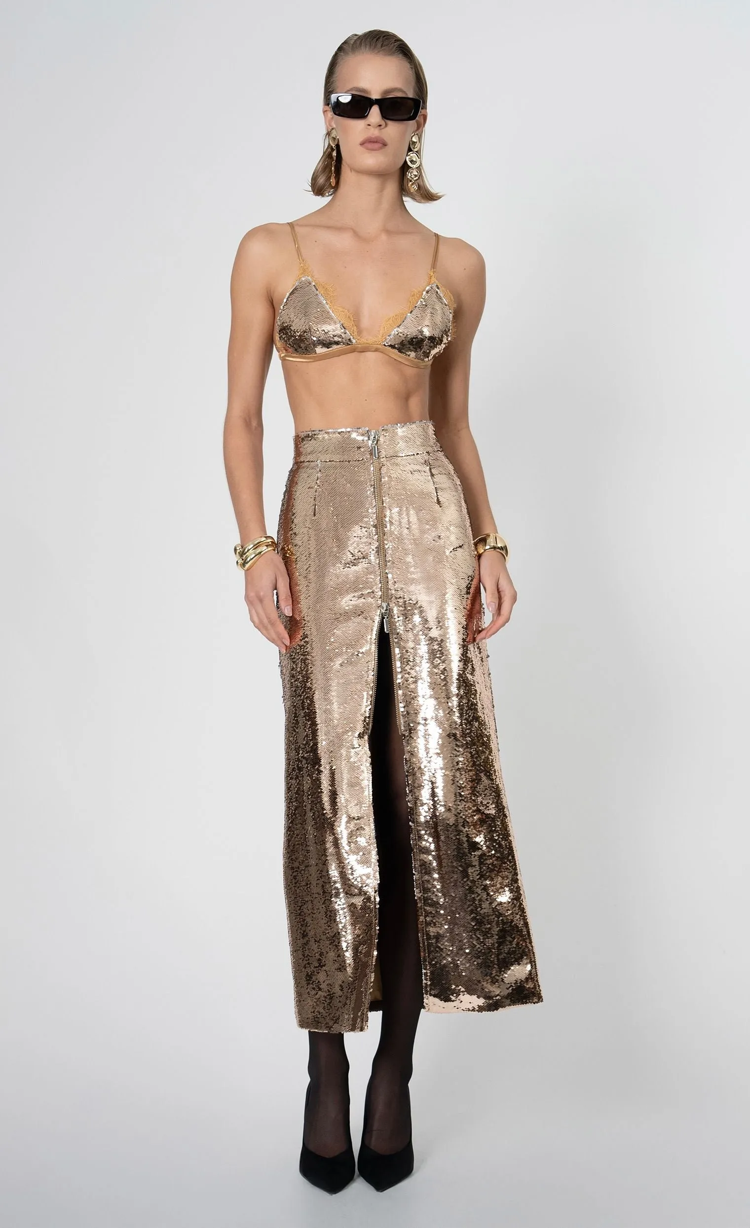 Nonchalant - Margaux Skirt - Bronze sold by Jessie Boutique