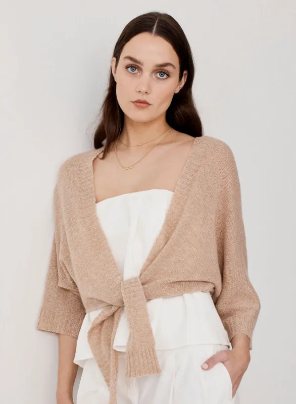 Autumn Cashmere - Loose Gauge Dolman Tie Front - Multiple Colors sold by Jessie Boutique