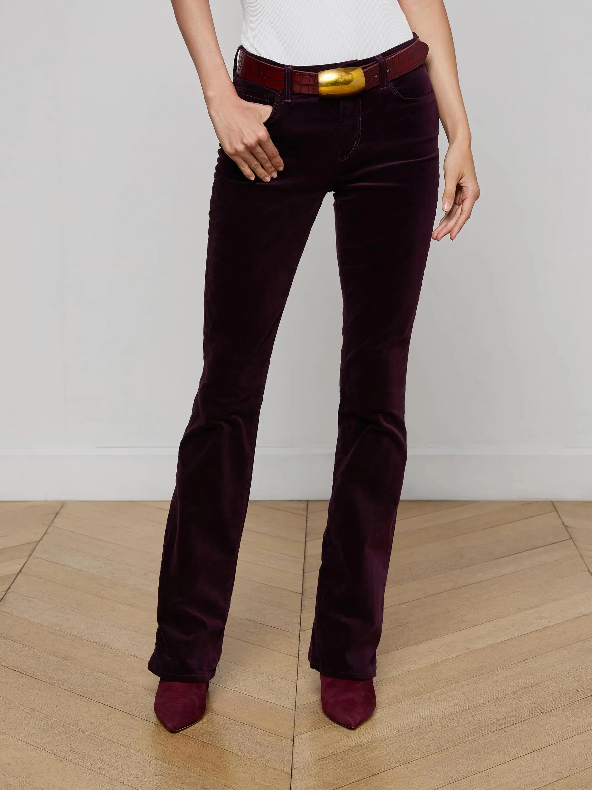 L'agence - Stevie Velvet Jean - Dark Malbec sold by Jessie Boutique product image thumbnail 2