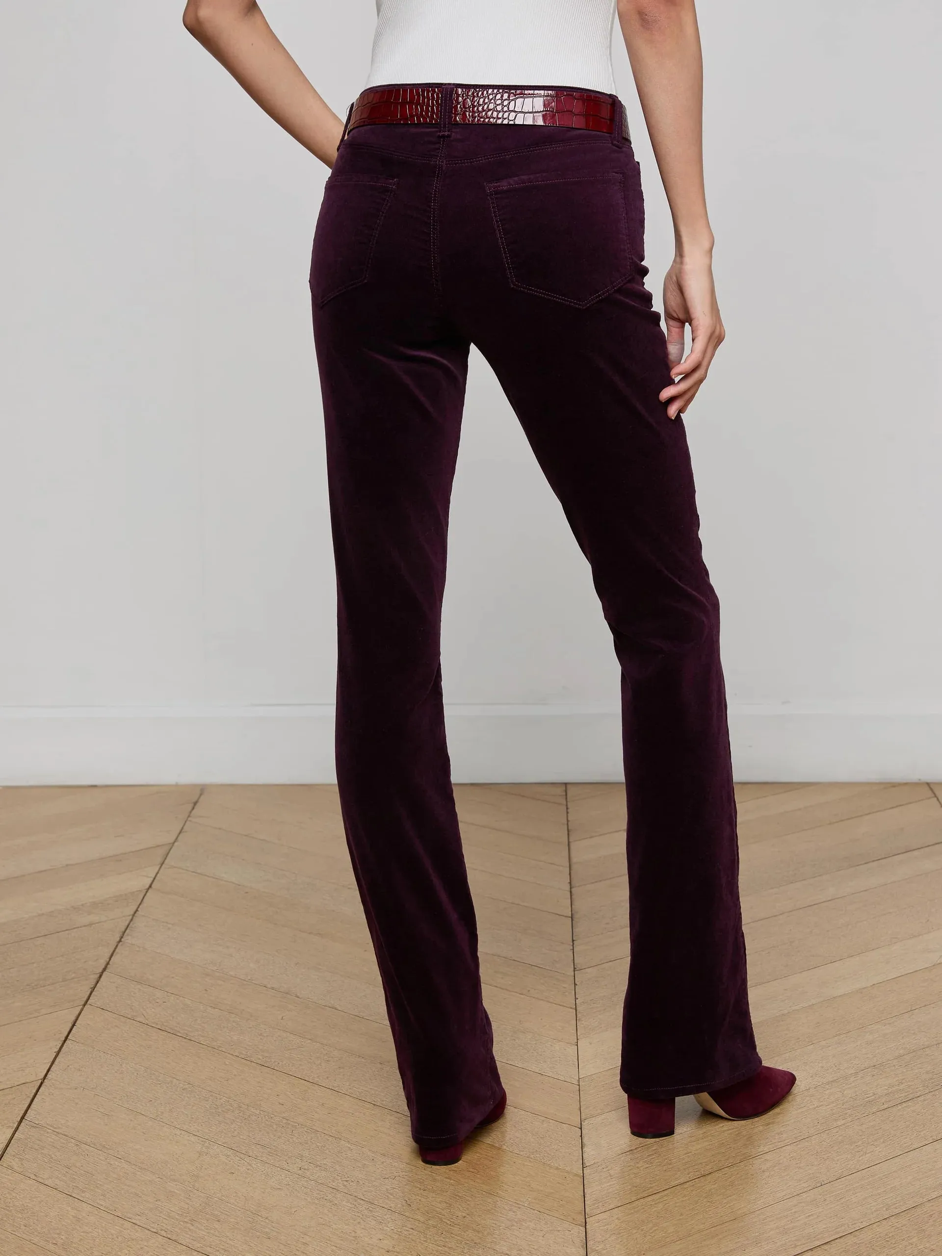 L'agence - Stevie Velvet Jean - Dark Malbec sold by Jessie Boutique product image thumbnail 3