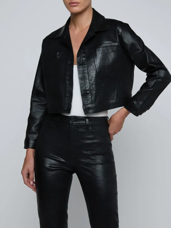 L'agence - Alma Crop Jacket - Black sold by Jessie Boutique