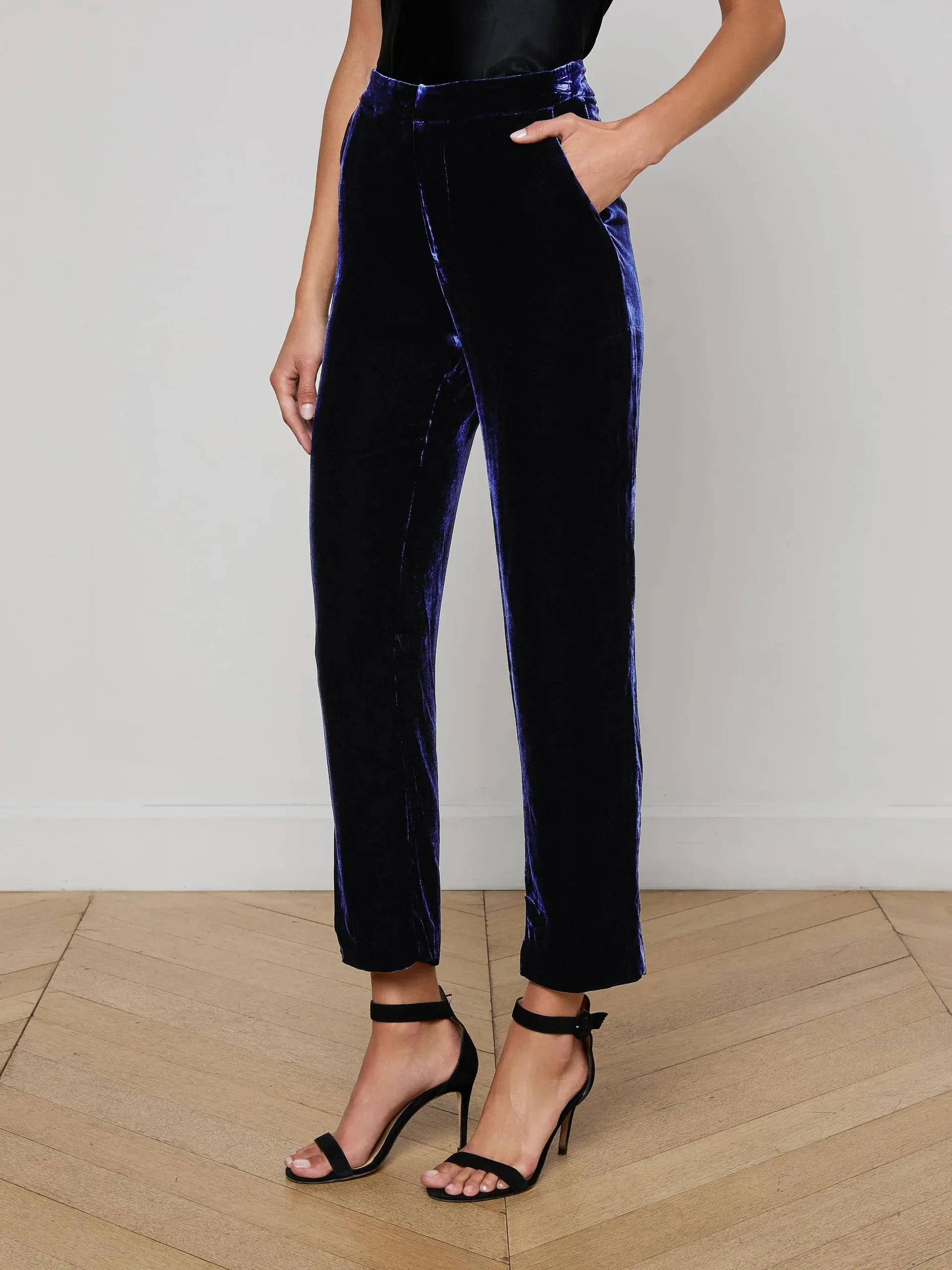 L'agence - Rebel Velvet Trouser - Midnight sold by Jessie Boutique product image thumbnail 4