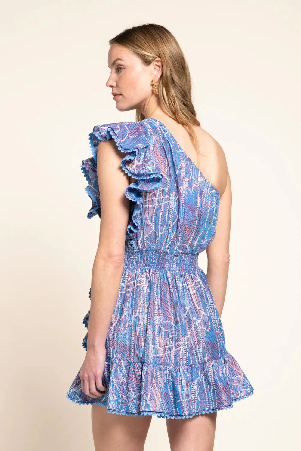 Poupette St Barth - Mini Dress Corinne - Blue Akoya sold by Jessie Boutique product image thumbnail 4