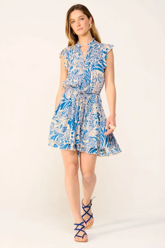 Poupette St Barth - Mini Dress Callie - Blue Toucan sold by Jessie Boutique