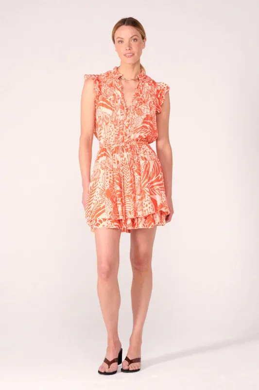 Poupette St Barth - Mini Dress Callie - Orange Toucan sold by Jessie Boutique