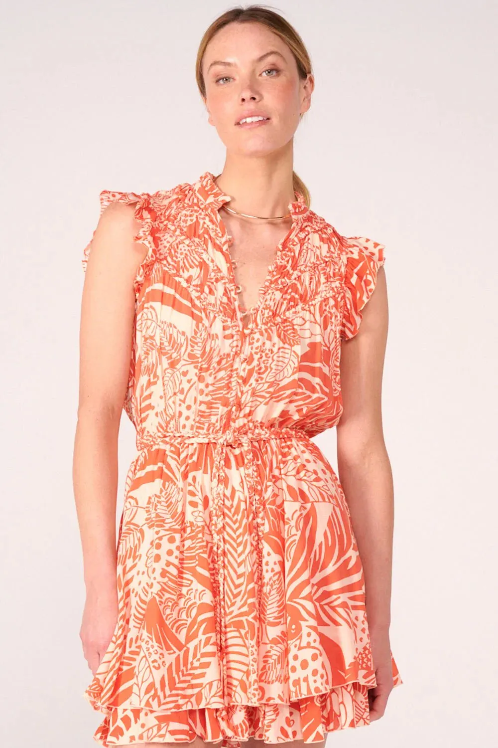 Poupette St Barth - Mini Dress Callie - Orange Toucan sold by Jessie Boutique product image thumbnail 2