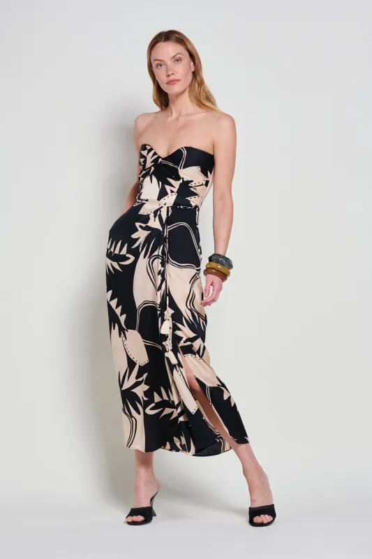 Poupette St Barth - Long Dress Collina - Black Oasis sold by Jessie Boutique